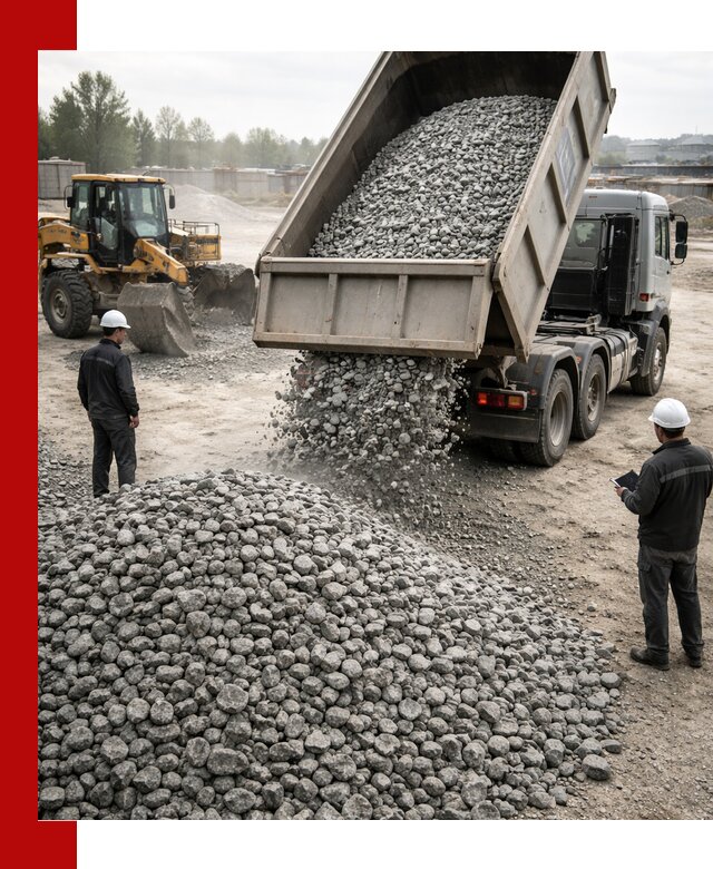 Доставка гранитного щебня фракции 20-40 в Полысаеве