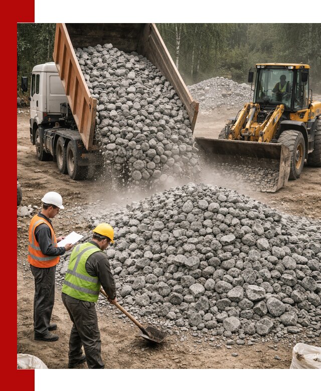 Гранитный щебень фракция 70-150 доставка в Полысаеве