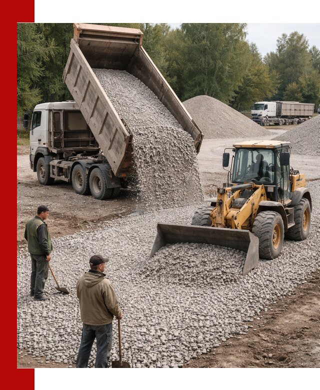 Купить гравийный щебень фракция 20-40 в Полысаеве с доставкой