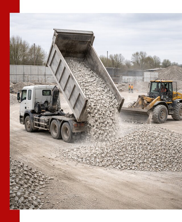 Доставка и продажа известнякового щебня в Полысаеве