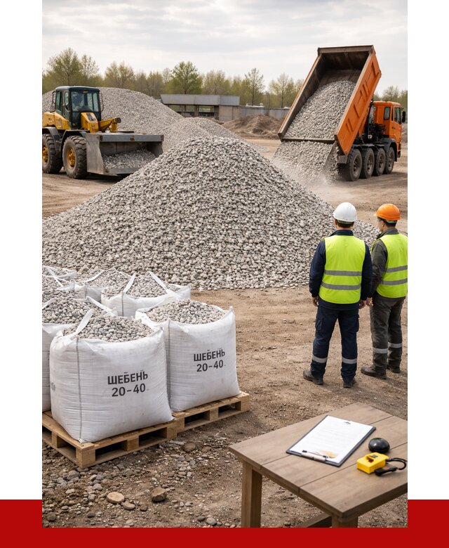 Известняковый щебень 20-40 в Полысаеве от 2159 р. ПРОНЕРУДПлс