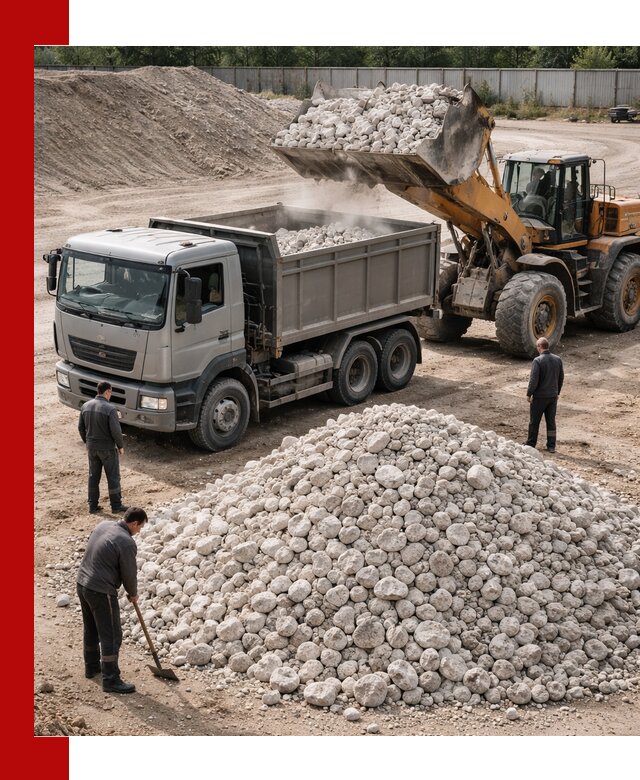 Известняковый щебень фракция 70–150 с доставкой в Полысаеве