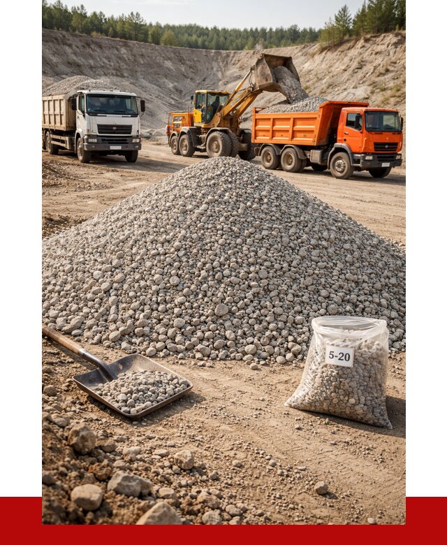 Доломитовый щебень фр. 5-20 в Полысаеве от 4319 р. | ПРОНЕРУДПлс