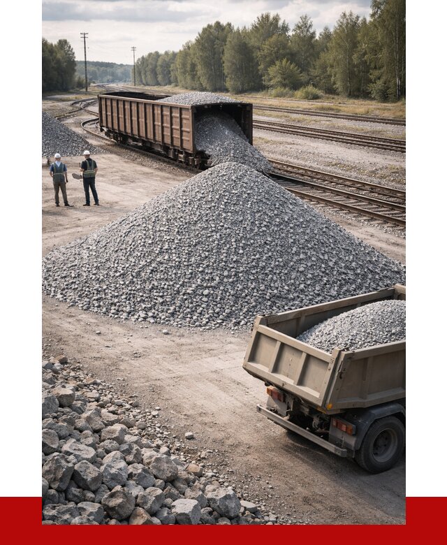 Железнодорожный щебень 20-60 в Полысаеве от 1748 р. | ПРОНЕРУДПлс