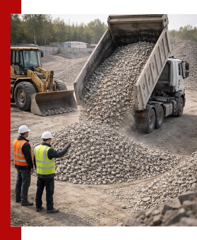 Вторичный щебень фракция 40–70 доставка в Полысаеве