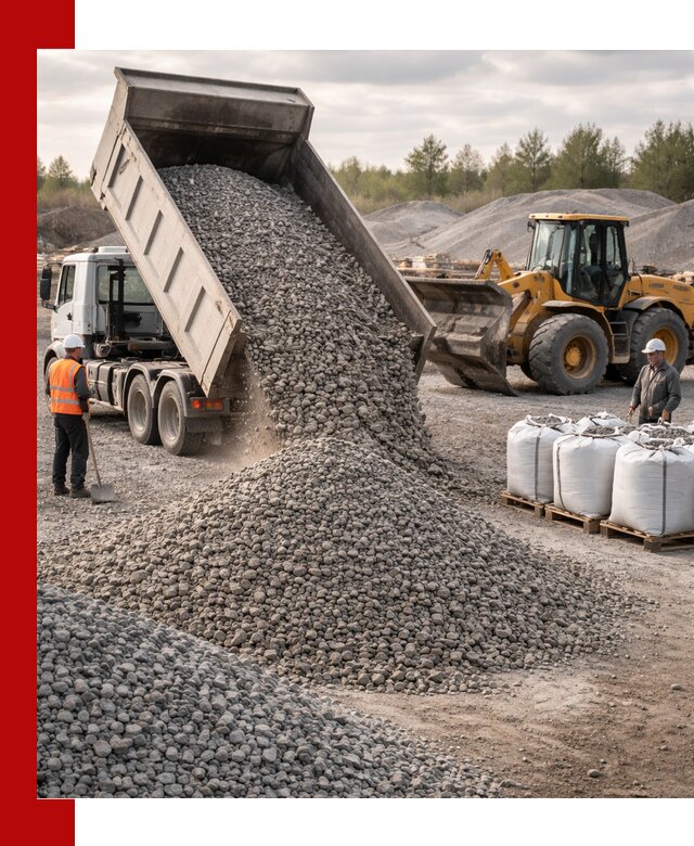 Бетонный щебень фракция 5–20 с доставкой в Полысаеве