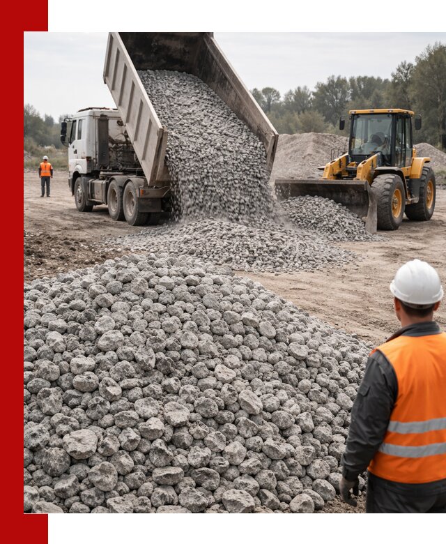 Доставка бетонного щебня фракции 20-40 в Полысаеве