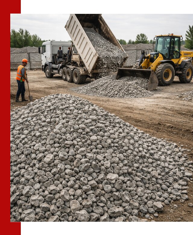 Доставка бетонного щебня фракции 40-70 в Полысаеве