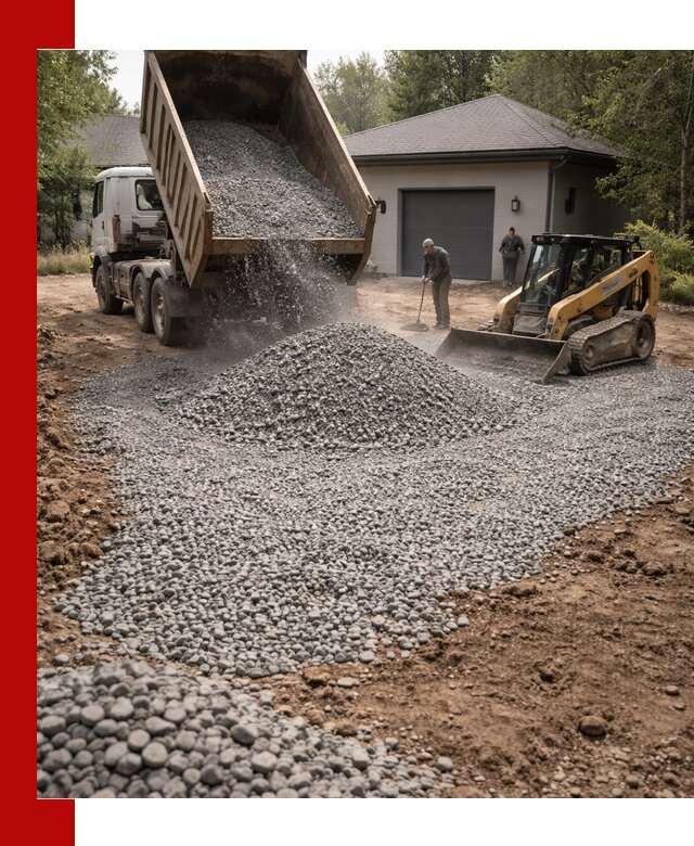 Щебень для парковки в Полысаеве: доставка и укладка качественного материала