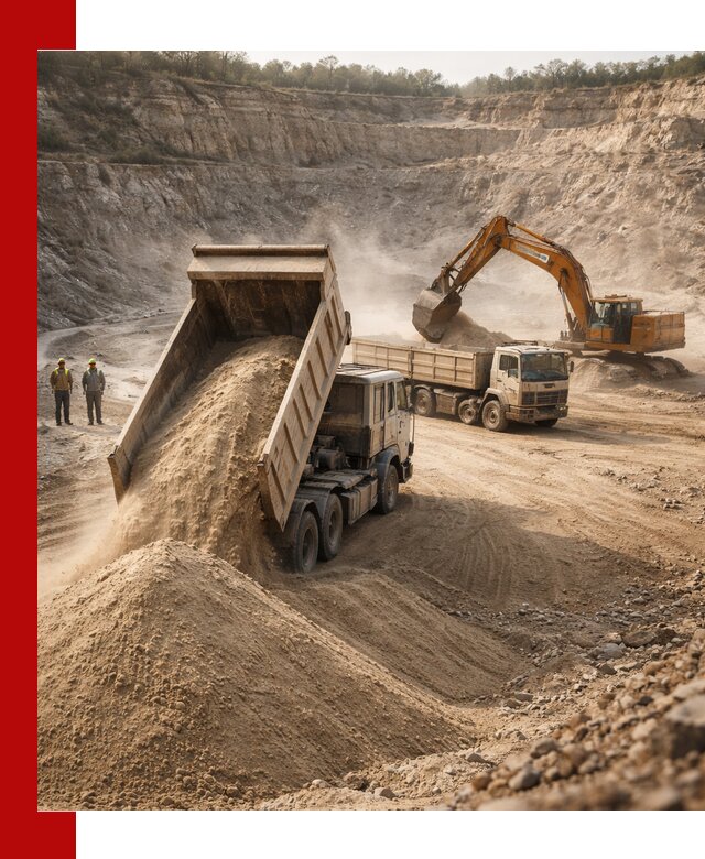 Карьерный песок навалом с доставкой в Полысаеве