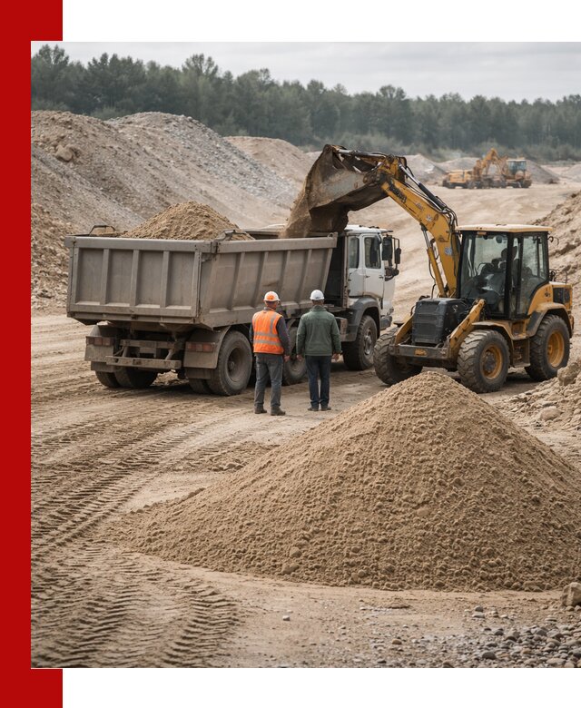 Карьерный среднезернистый песок с доставкой в Полысаеве