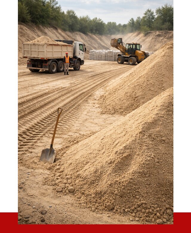 Карьерный песок мелкозернистый в Полысаеве от 9255 р. | ПРОНЕРУДПлс