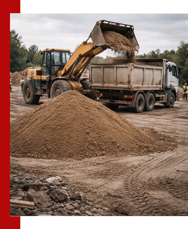 Доставка речного песка навалом в Полысаеве быстро и выгодно