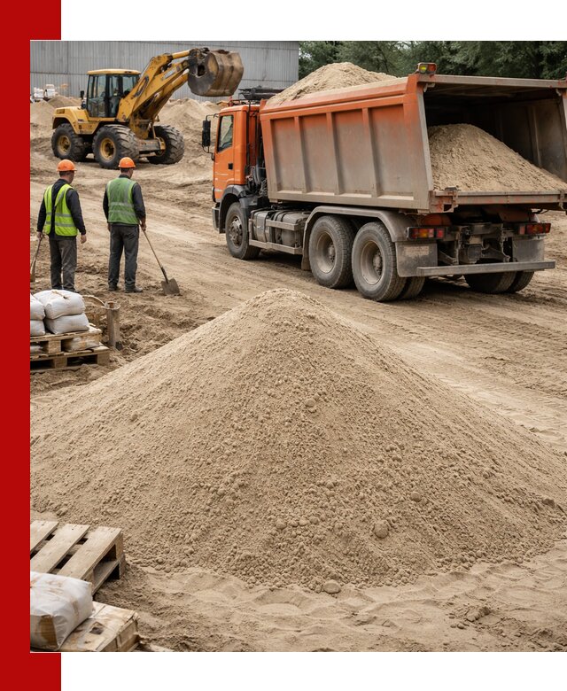Доставка и продажа мытого речного песка в Полысаеве