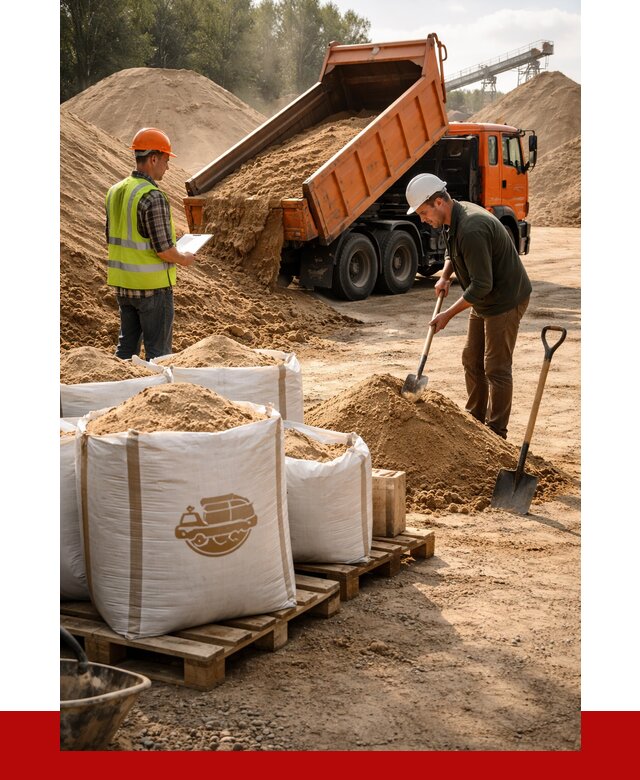 Строительный песок в Полысаеве от 2262 р. с доставкой, ПРОНЕРУДПлс