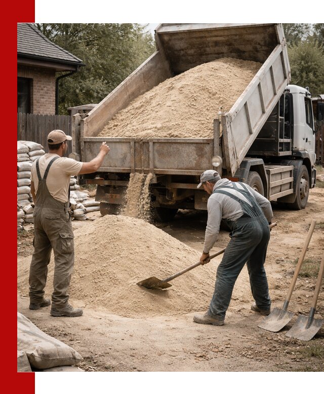 Песок для штукатурки с доставкой в Полысаеве качественный и чистый