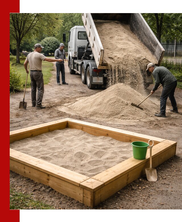Песок для песочницы с доставкой в Полысаеве недорого и чистый