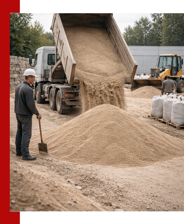 Кварцевый песок фракция 0–3 мм с доставкой в Полысаеве
