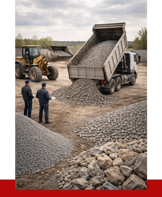 Гравий и камень с доставкой в Полысаеве от 4319 р. - ПРОНЕРУДПлс
