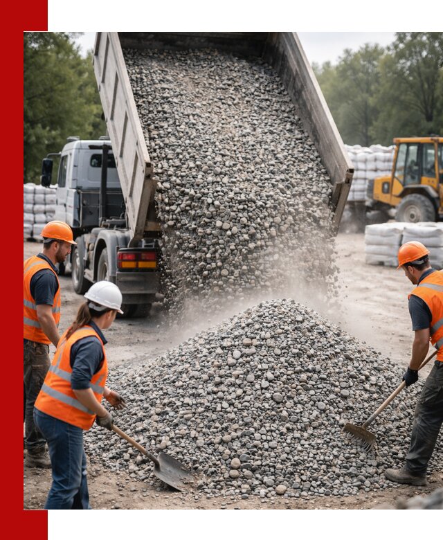 Доставка гравия и камня в Полысаеве оптом и в розницу