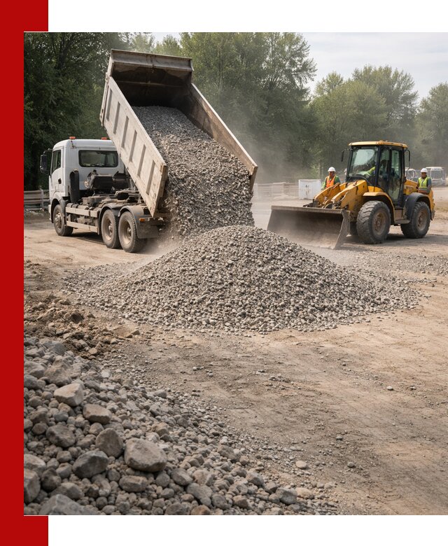 Гравий фракция 5–20 доставка в Полысаеве оптом и в розницу