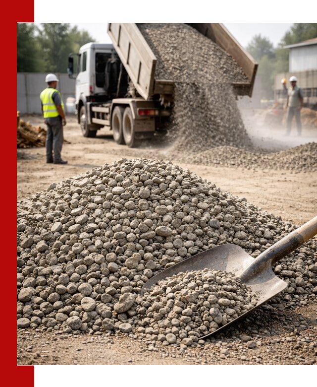 Доставка гравия фракции 20-40 в Полысаеве с самосвалами