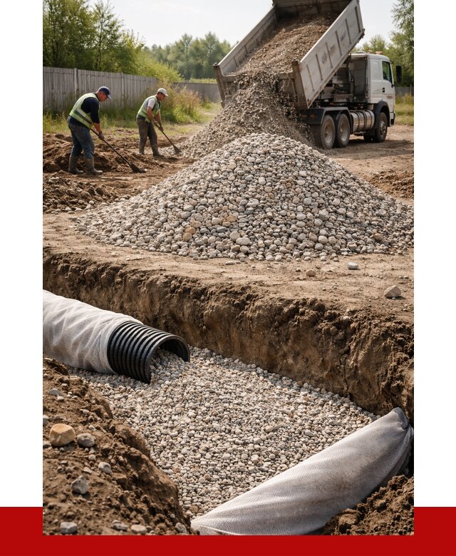 Гравий для дренажа в Полысаеве от 2262 р., доставка ПРОНЕРУДПлс