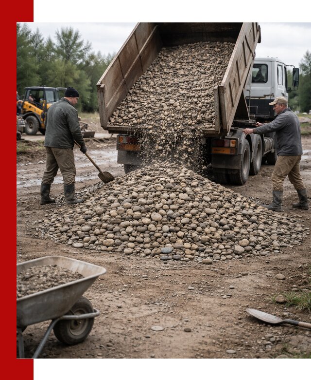 Доставка гальки речной оптом и в розницу в Полысаеве