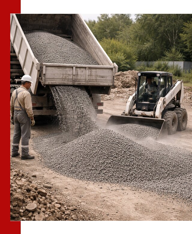 Доставка гравийного отсева 0-5 в Полысаеве оптом и в розницу