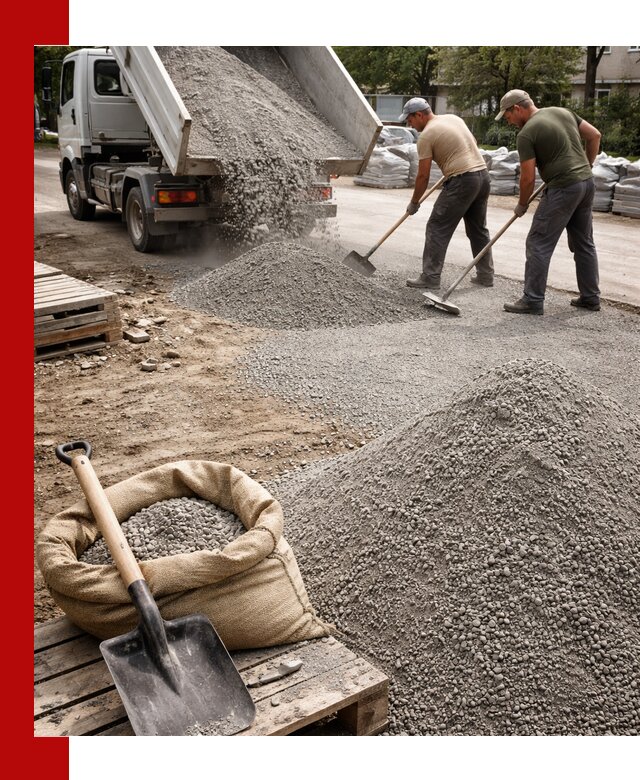 Отсев для тротуарной плитки в Полысаеве — доставка и укладка