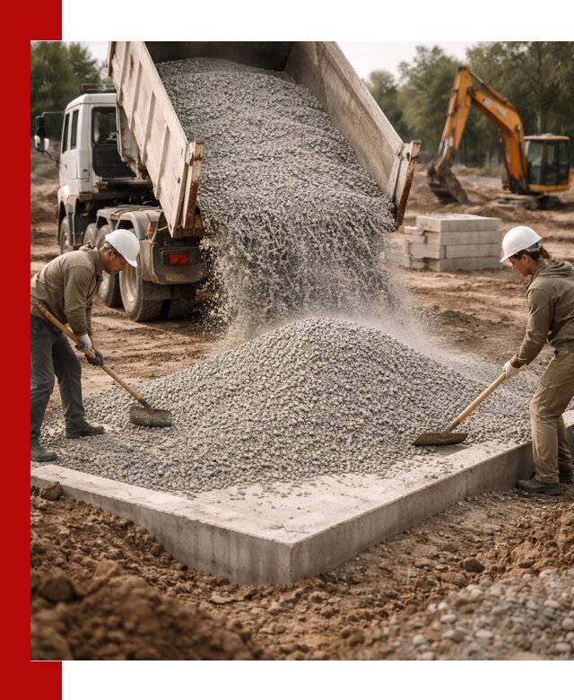 Доставка и продажа отсева для бетона в Полысаеве