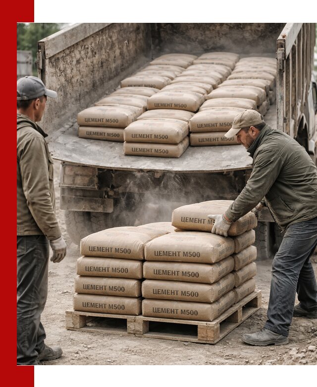 Цемент М500 с доставкой самосвалом в Полысаеве