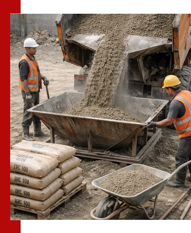 Доставка цементно-песчаной смеси М100 в Полысаеве