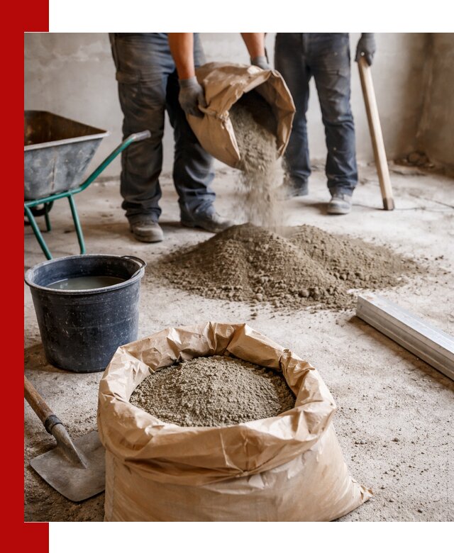 Доставка сухой смеси для стяжки в Полысаеве