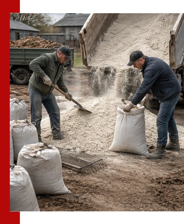 Доставка извести пушонки в Полысаеве оптом и мелким оптом