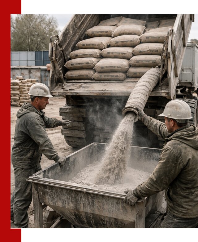 Доставка цемента М400 в Полысаеве оптом и в розницу