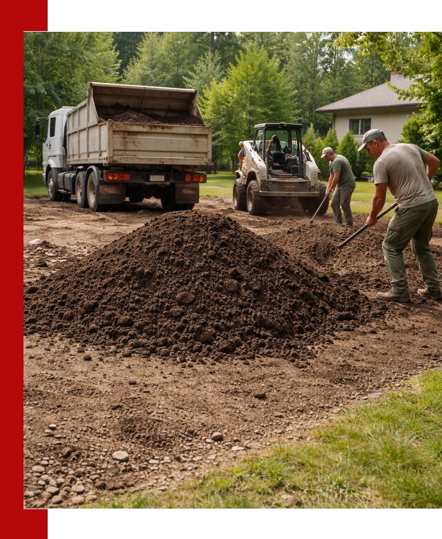 Доставка и укладка грунта для газона в Полысаеве