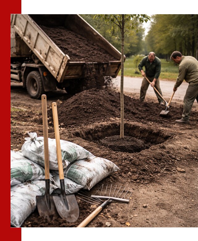 Грунт для посадки деревьев в Полысаеве — доставка и подготовка почвы