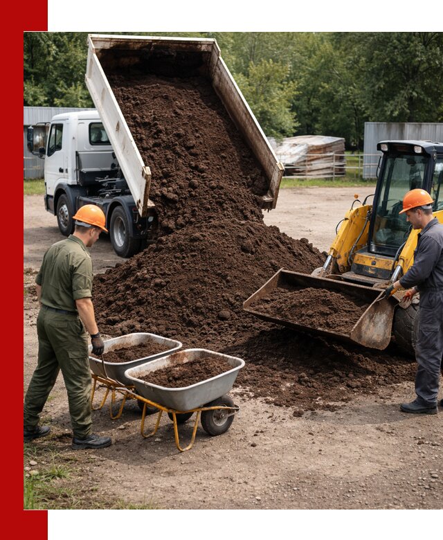 Доставка торфо-земляной смеси в Полысаеве для огорода и ландшафта