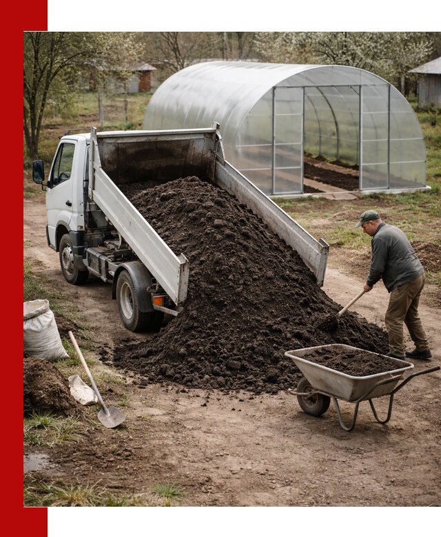 Чернозем для теплицы с доставкой в Полысаеве