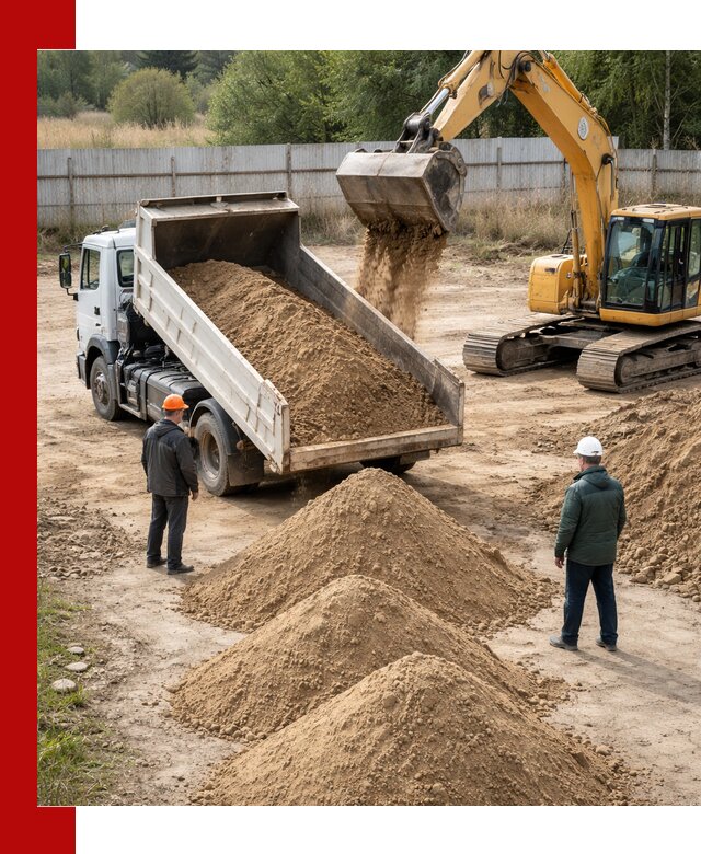 Доставка супеси вагонными и автопартиями в Полысаеве