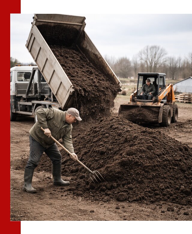 Доставка и продажа перегноя в Полысаеве быстро и дешево