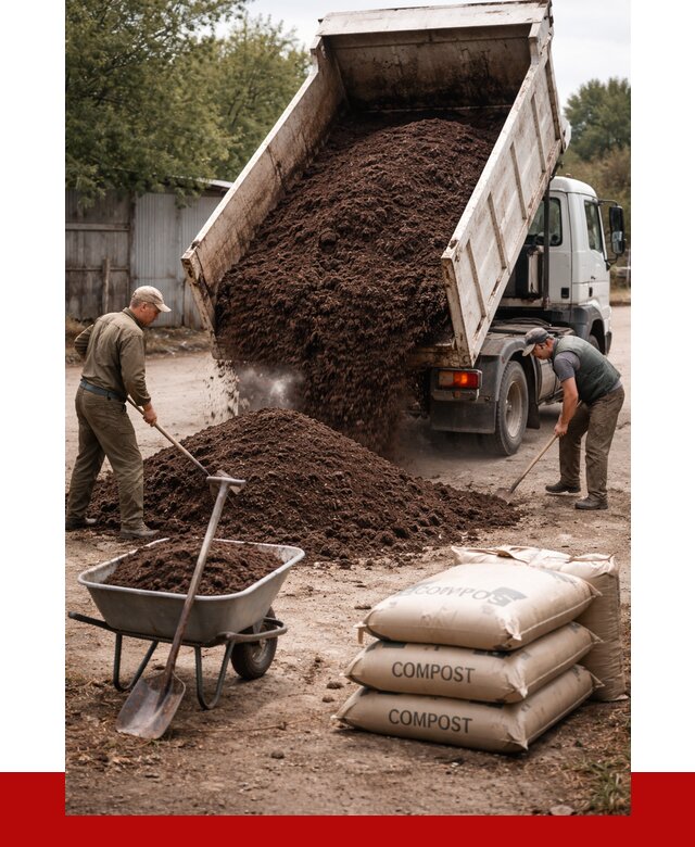 Купить компост в Полысаеве от 4319 р. за куб с доставкой | ПРОНЕРУДПлс
