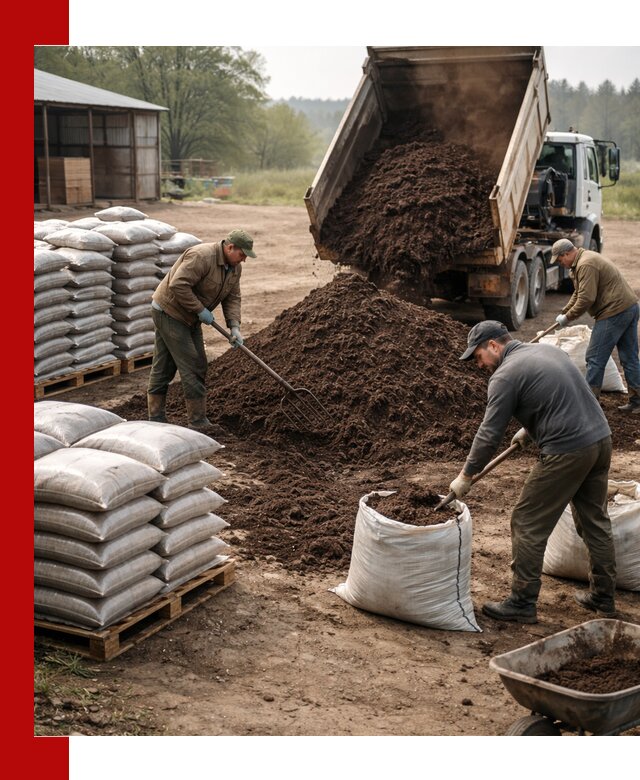 Доставка компоста оптом и в розницу в Полысаеве