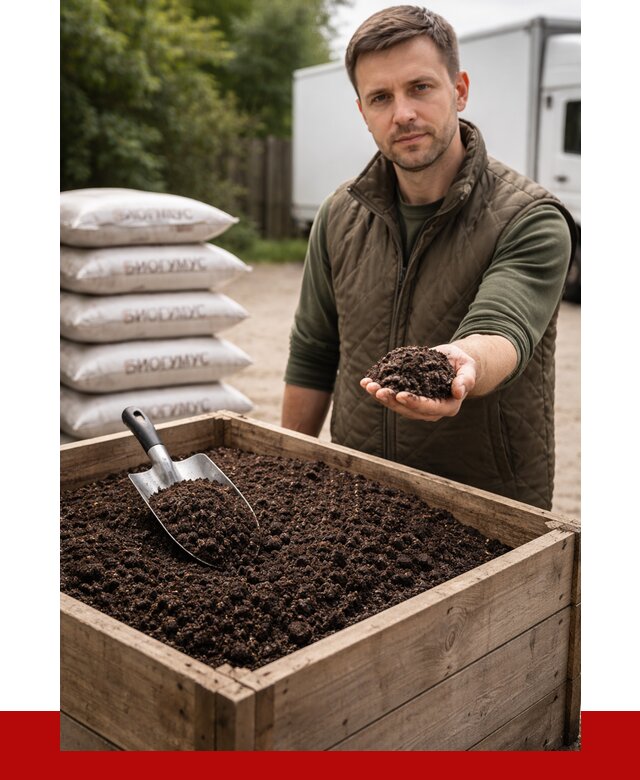 Купить биогумус в Полысаеве с доставкой от 8741 р. за куб | ПРОНЕРУДПлс