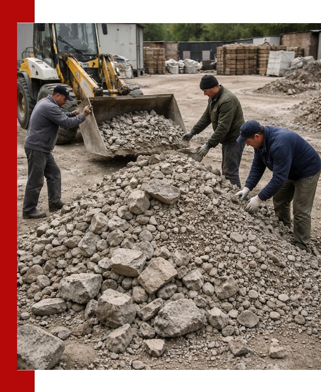 Демонтаж и вывоз бой бетона в Полысаеве