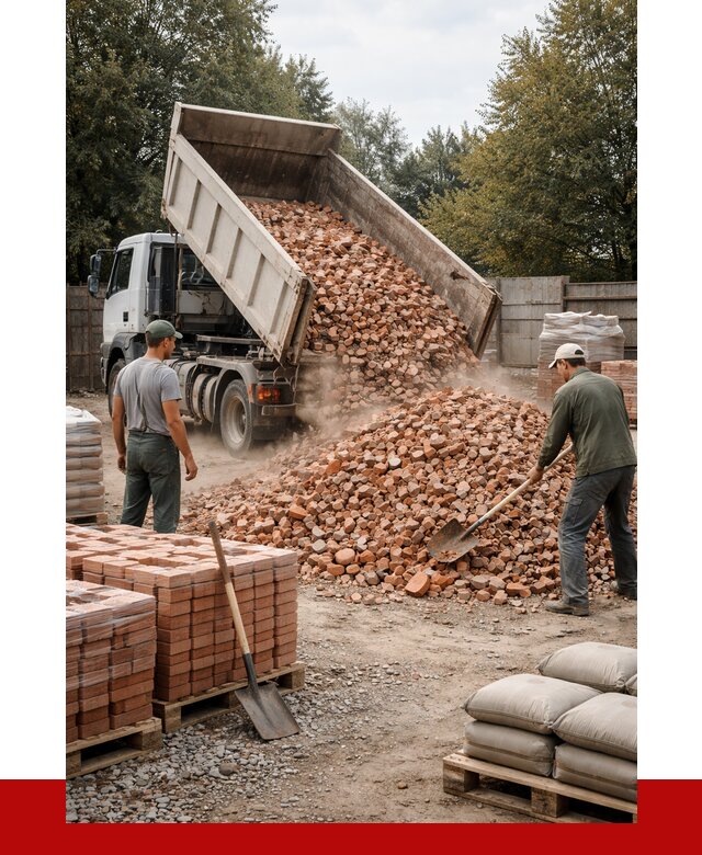 Бой кирпича в Полысаеве с доставкой от 4319 руб/куб | ПРОНЕРУДПлс