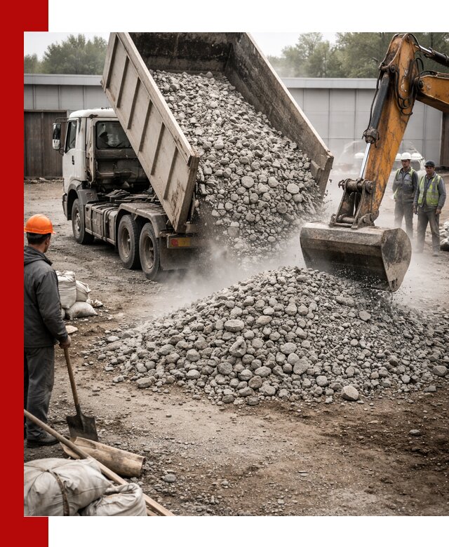 Доставка дробленого бетона в Полысаеве оптом и в розницу