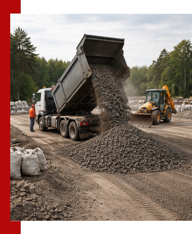 Доставка дробленого асфальта в Полысаеве для дорожных работ
