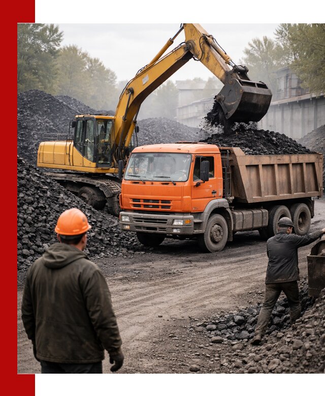Доставка угля автотранспортом в Полысаеве быстро и выгодно